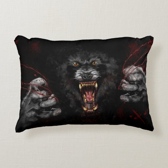 Coussins Décoratifs Le loup-garou qui déchire votre coeur (Devant)