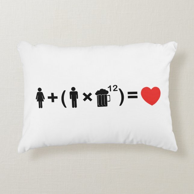 Coussins Décoratifs L'équation d'amour pour les hommes (Devant)
