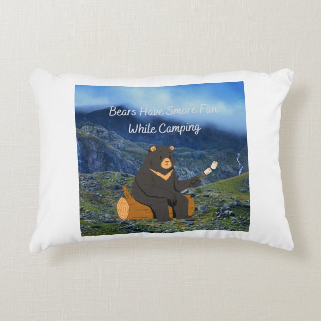 Coussins Décoratifs Les ours sont plus amusants en Camping (Devant)