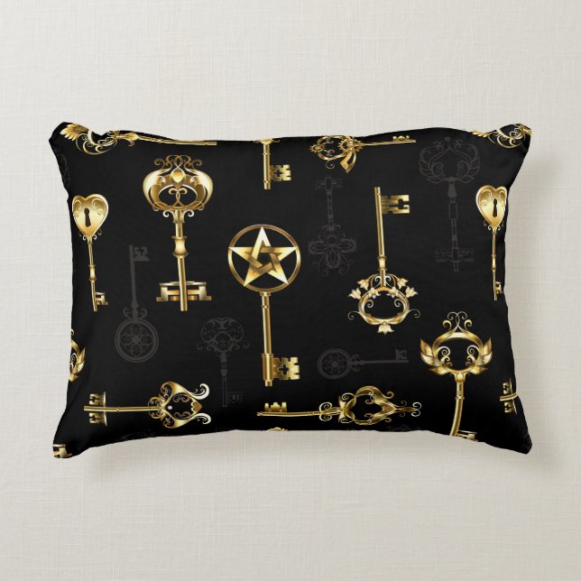 Coussins Décoratifs Les Patters de Seamless avec Golden Keys (Devant)