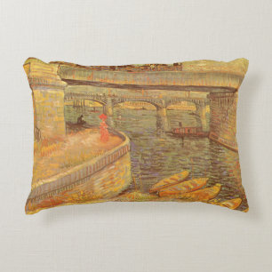 Coussins Décoratifs Les Ponts de la Seine à Asnières de Vincent van Go