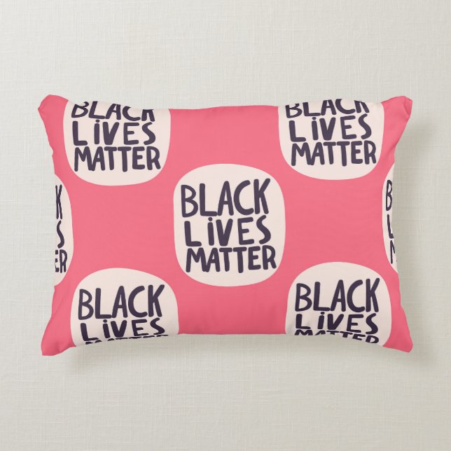 Coussins Décoratifs Les vies noires comptent, motif calligraphique (Devant)