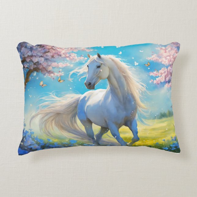 Coussins Décoratifs "L'Esprit Sauvage : Stallion Galloping" (Devant)
