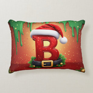 Coussins Décoratifs Lettre B Chapeau de Père Noël Pinède Décoration de