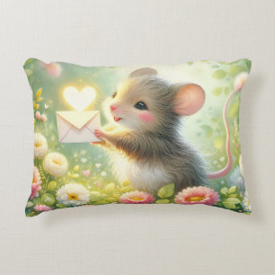 Coussins Décoratifs Lettre d'amour de souris de campagne Prairie