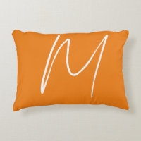 Lettre initiale Monogramme Style moderne Orange Bl