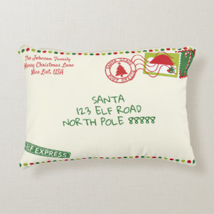 Coussins Décoratifs LETTRE Père Noël POINTS PERSONNALISÉ Noël