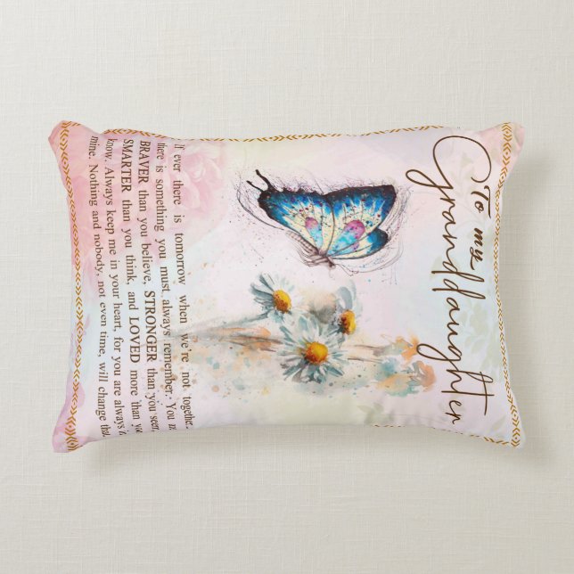 Coussins Décoratifs Lettre personnalisée à ma petite-fille (Devant)