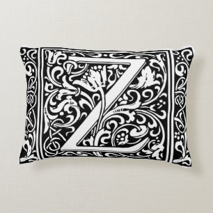 Coussins Décoratifs Lettre Z Monogramme médiéval Art Nouveau