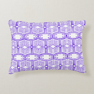 Coussins Décoratifs Library Book Pattern Accent Pillow