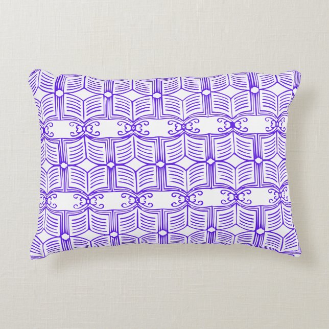 Coussins Décoratifs Library Book Pattern  Accent Pillow (Devant)