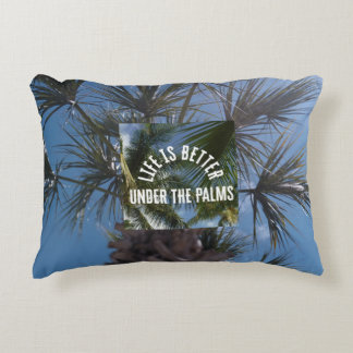 Coussins Décoratifs “Life Is Better Under the Palms” Throw Pillow 
