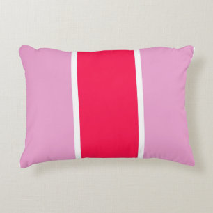 Coussins Décoratifs Lignes roses, rouges et blanches Lancer l'oreiller