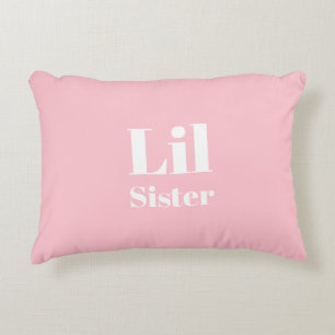 Coussins Décoratifs Lil Sister Pink fille blanche