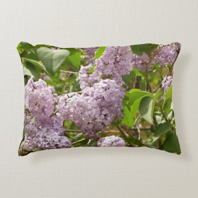 Coussins Décoratifs Lilac Bush Belles fleurs de printemps violettes (Devant)