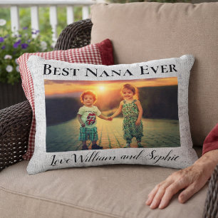 Coussins Décoratifs Linge personnalisé Meilleure Nana Photo