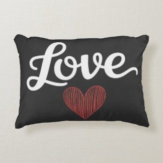 Coussins Décoratifs Love Heart Minimal Typography Romantic Design