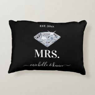 Coussins Décoratifs M. & Mme Mariage noir et blanc