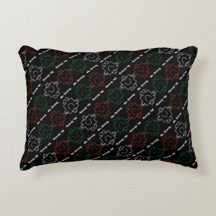 Coussins Décoratifs M. Strong Motif rouge, blanc et vert