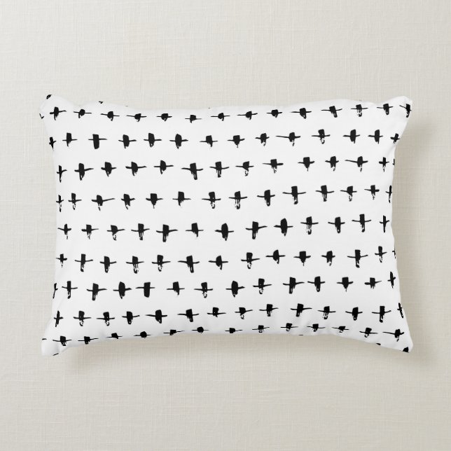 Coussins Décoratifs Main de croix noires dessinée géométrique (Devant)