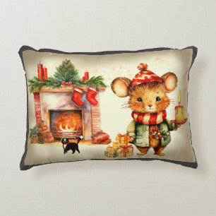 Coussins Décoratifs Maison de la souris Oreiller de Noël