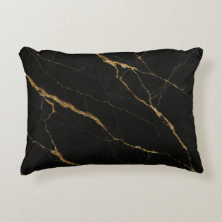 Coussins Décoratifs Marbre noir de luxe