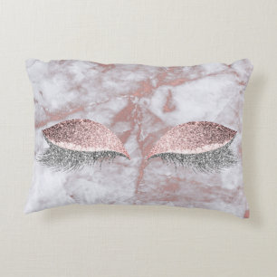 Coussins Décoratifs Marbre rose rose or Marbre argent Parties scintill