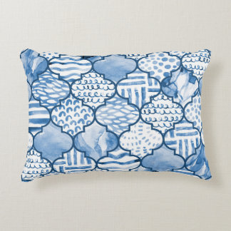 Coussins Décoratifs Marocain géométrique, aquarelle motif sans couture