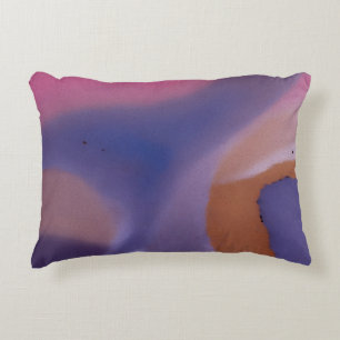 Coussins Décoratifs “Mauve Mirage Flow” – Abstrait Rose Bleu Pêche