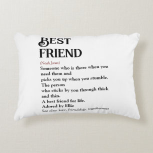 Coussins Décoratifs Meilleur Ami Personnalisé Définition Amusement Mod