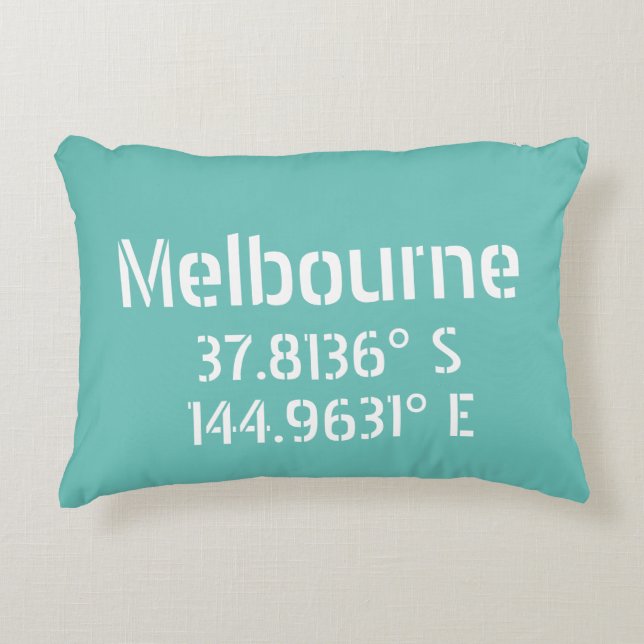 Coussins Décoratifs Melbourne Latitude Longitude (Devant)
