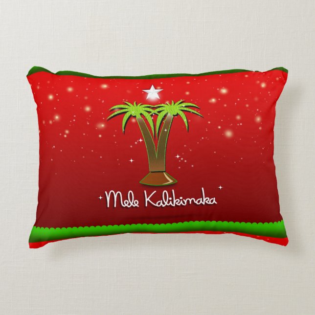 Coussins Décoratifs Mele Kalikimaka Palm Tree pour Noël (Devant)