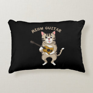 Coussins Décoratifs Meow guitar cute Cat playing Guitar Funny Kitties