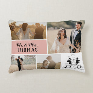 Coussins Décoratifs Mickey et Minnie - Collage photo Mariage