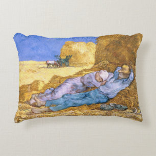 Coussins Décoratifs Midi de Vincent van Gogh  , la sièste, après