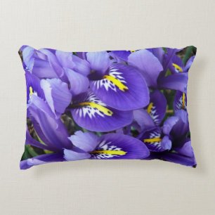 Coussins Décoratifs Miniature Bleu Irises Printemps Floral