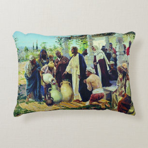 Coussins Décoratifs Miracle de Cana, peinture religieuse,