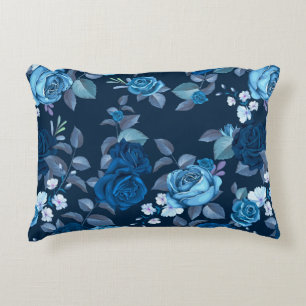 Coussins Décoratifs Modèle floral roses bleus Vintages