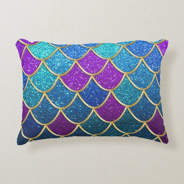 Coussins Décoratifs Moderne Summer Beach House Mermaid Parties scintil (Devant)
