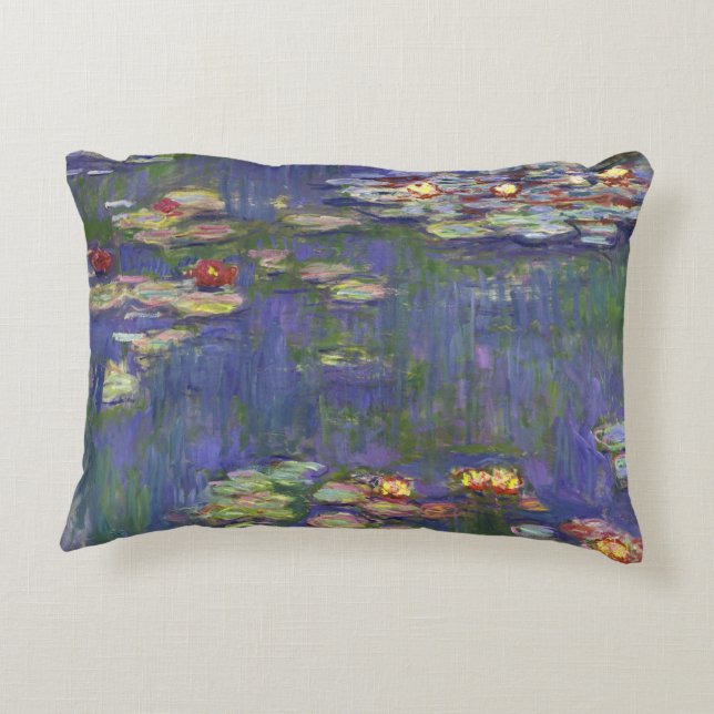 Coussins Décoratifs Monet Water Lilies Chef-d'oeuvre Peinture (Dos)