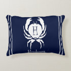 Monogramme Marine Bleu Crabe Blanc Nautique