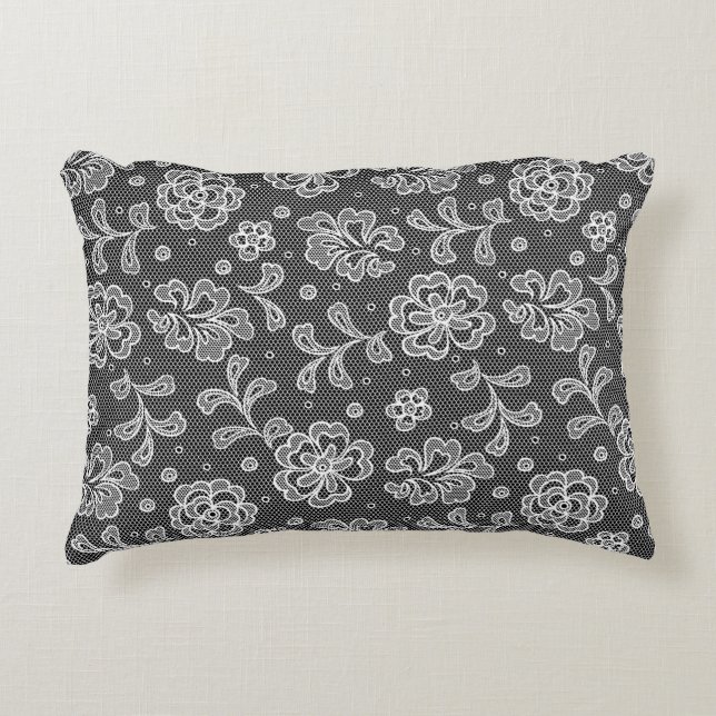 Coussins Décoratifs Motif 1 de tissu de dentelle (Devant)
