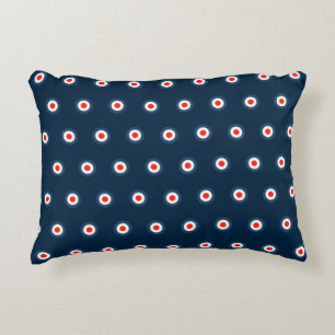 Coussins Décoratifs Motif à points Polka - bleu rouge blanc