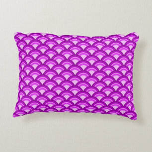 Coussins Décoratifs Motif à vagues Art déco - violet et orchidée