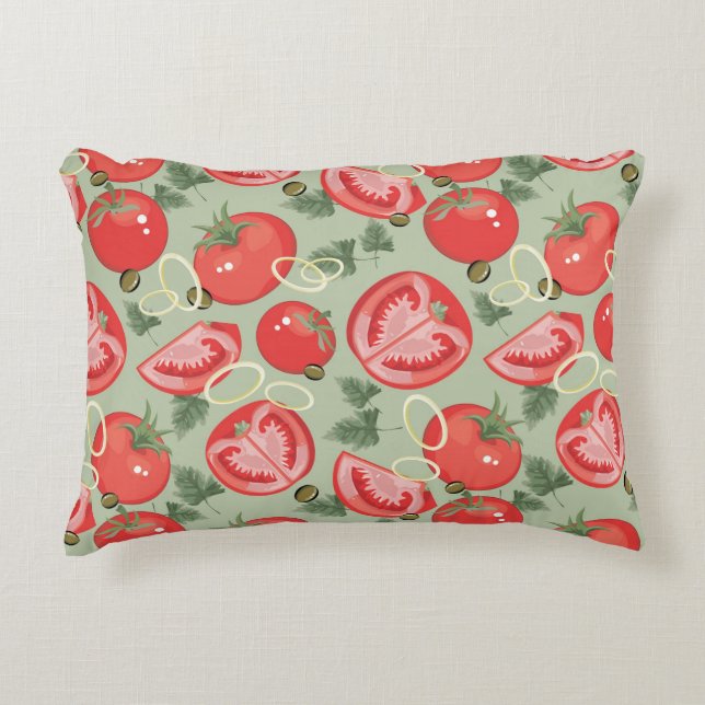 Coussins Décoratifs Motif abstrait avec la tomate (Devant)