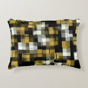 Coussins Décoratifs Motif Abstrait jaune noir