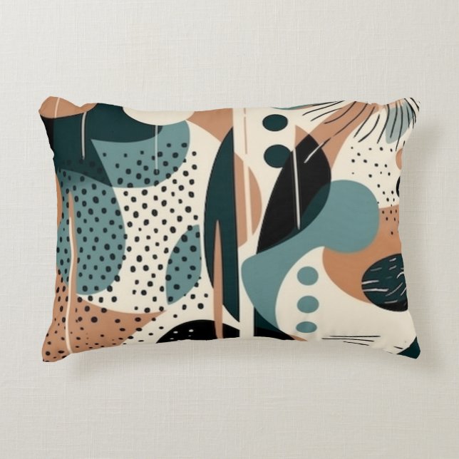 Coussins Décoratifs Motif Abstrait sans fil minimal - géométrique (9) (Devant)