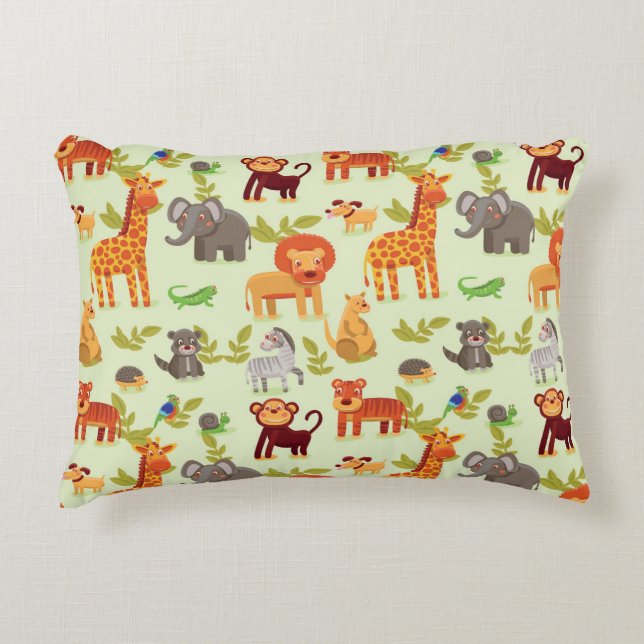 Coussins Décoratifs Motif avec des animaux de bande dessinée (Devant)