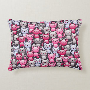 Coussins Décoratifs motif avec les chats mignons 2 de griffonnage de