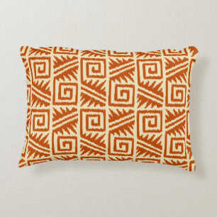 Coussins Décoratifs Motif Aztec Ikat - Mandarin et Orange Clair